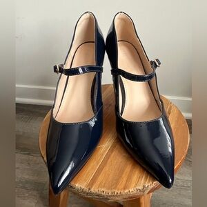 COUTGO Navy Patent Stilettos
